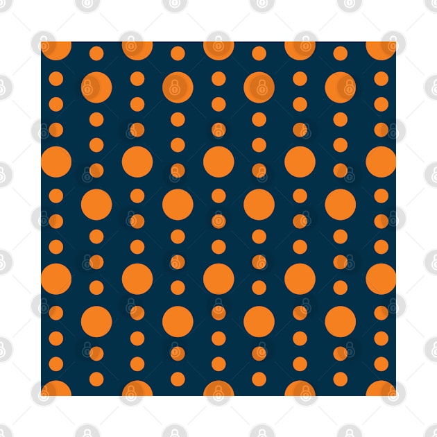 Blue and Orange Circle Seamless Pattern 021#002 by jeeneecraftz