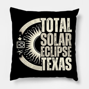 total solar eclipse texas 2024 Pillow