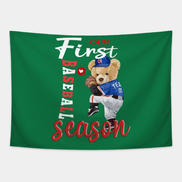 our first baseball season Tapestry by LaneGelli