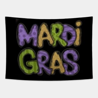 Mardi Gras Groovy Kids Men Women Funny Mardi Gras Outfit Tapestry