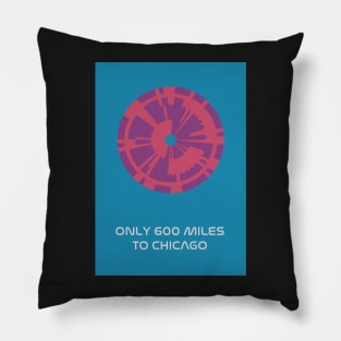 JPL/NASA Perseverance Parachute "600 miles to Chicago" Request Poster #6 Pillow