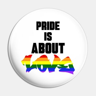 Pride Is About Love Pin