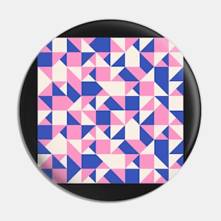 Pink and Blue Geo Pattern Pin