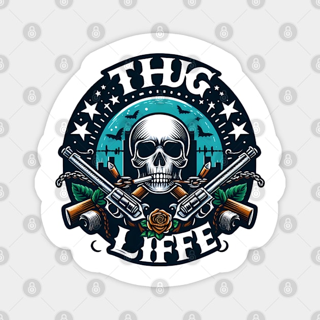 Rebel Spirit: Thug Life Emblem Magnet by Teeeshirt