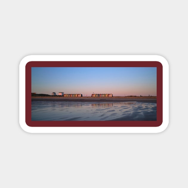 Blyth Beach Huts Panorama Magnet by Violaman