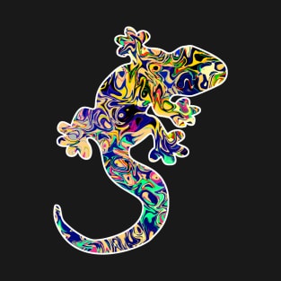 Colorful surreal psychedelic lizard king IV T-Shirt