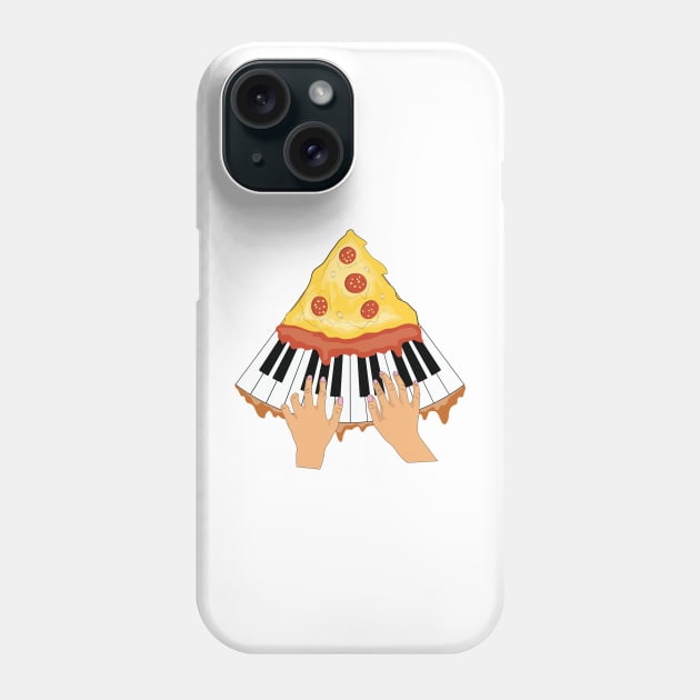 pizza and piano Phone Case by ArticArtac