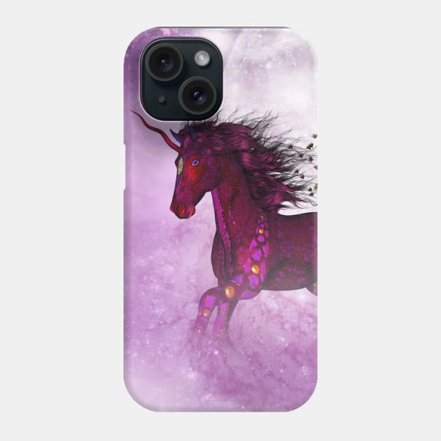 Wonderful unicorn in the sky Phone Case by Nicky2342