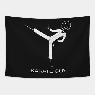 Funny Mens White Belt Karate Tapestry