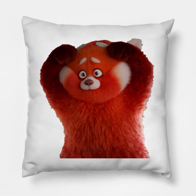 Turning red panda Pillow by SharonTheFirst