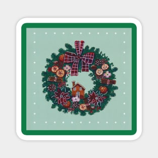 Christmas Wreath Magnet