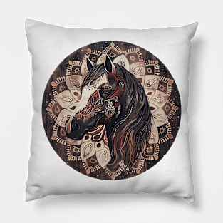 Mandala - Horse Pillow