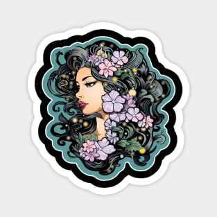 Fantasy Flower Girl Magnet