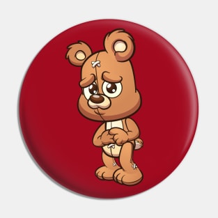Shy Teddy Bear Pin