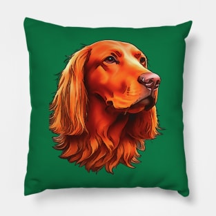 Irish Setter Pet Portrait Cut Out Pillow