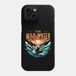 The Wild Water is Calling Canoeing Design Phone Case