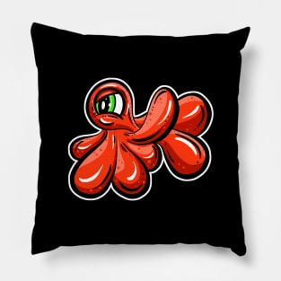 The Blobs - Red Smirk Monster Pillow