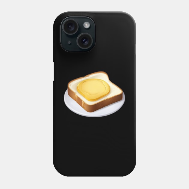 Butter Coffee Toast Sandwich Bread Vintage Yummy Kawaii Phone Case by Flowering Away