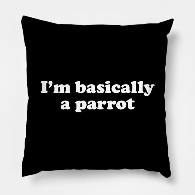 Funny Parrot Gift Pillow by JKFDesigns