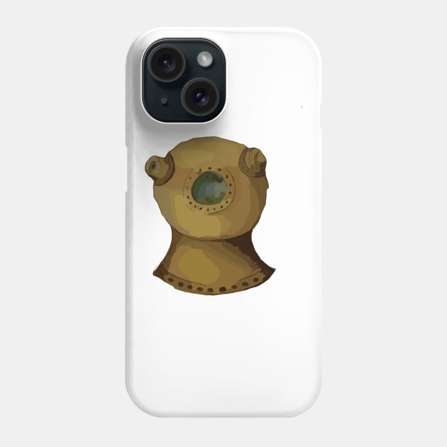 Divers helmet Phone Case by WelshDesigns