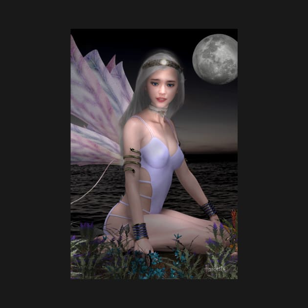 Fairy in moonlight by the sea by Fantasyart123