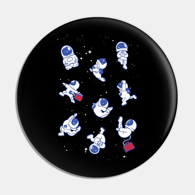 Astronaut Yoga Pin by huebucket