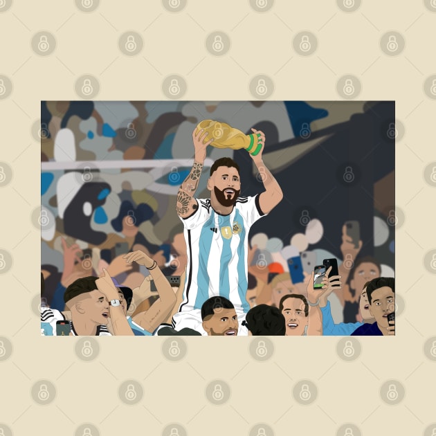 Lionel Messi digital illustration by fmmgraphicdesign