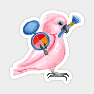 Pink Parrot Beauty Magnet