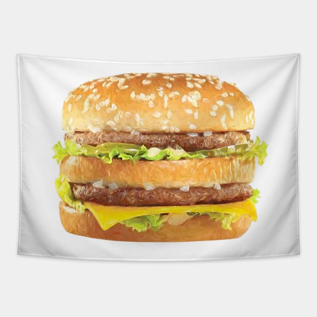 Big Mac Painting Tapestry by DesignDLW