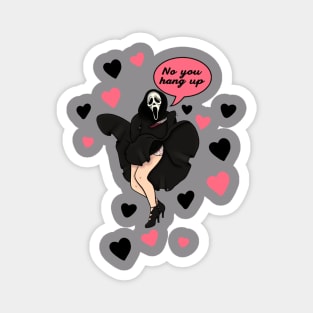 Ghost face and Marilyn Monroe, No you hang up, funny scary movie Magnet