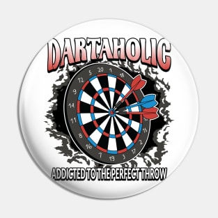 Dartaholic Funny Darts Player Pin