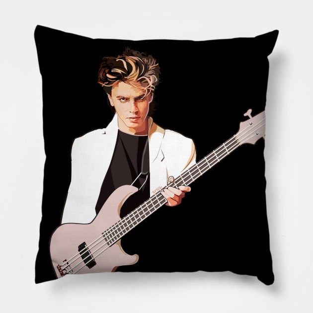 John Taylor from Duran Duran Pillow by So Red The Poppy