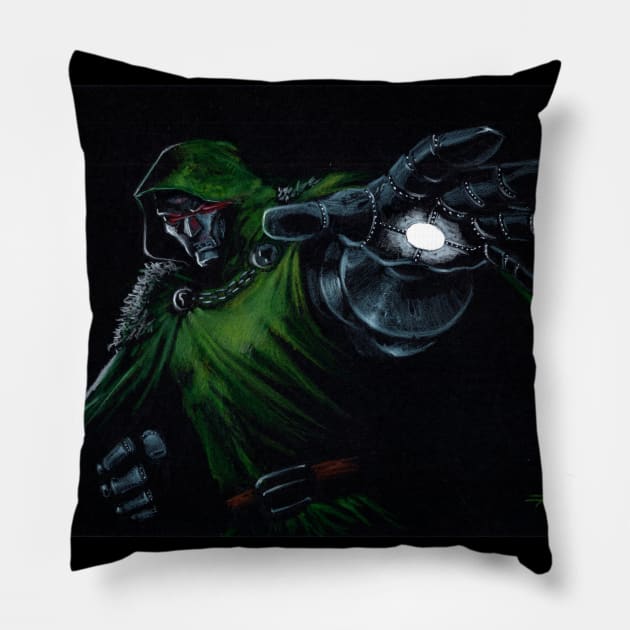 Doctor Doom Pillow by lucastrati