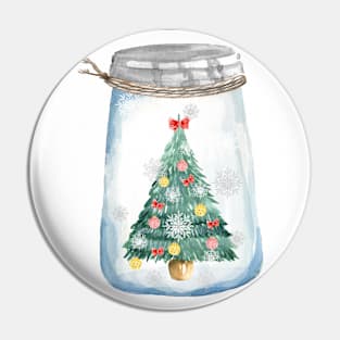 Christmas Tree in a Jar Pin