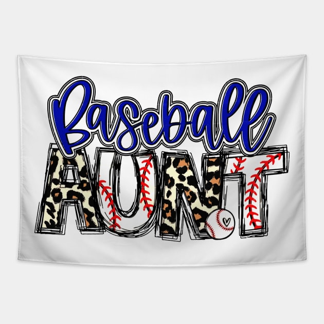 Baseball Aunt Leopard   Baseball Aunt Tapestry by Wonder man 
