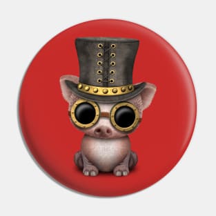 Steampunk Baby Pig Pin