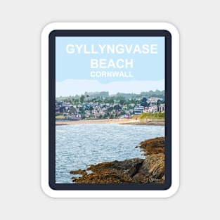 Gyllyngvase Falmouth Cornwall. Cornish gift. Travel poster Magnet