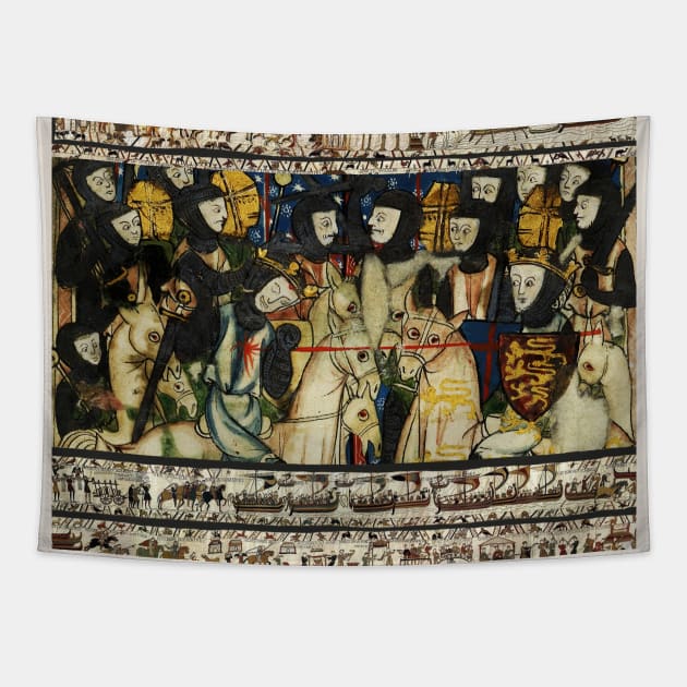 THE BAYEUX TAPESTRY And Medieval Miniature ,Death of King Harold at Battle of Hastings Tapestry by BulganLumini