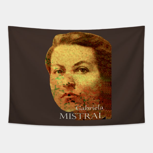 Gabriela Mistral Tapestry by mindprintz