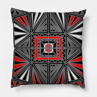 Red Kaleidoscope Pillow