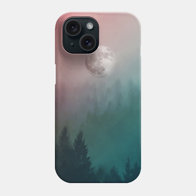 Misty Blue Forest 1 Phone Case by Collagedream