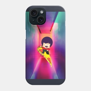 man dancing on a flying pizza Phone Case