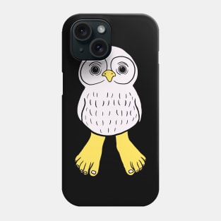 White Owl with Human Feet Phone Case