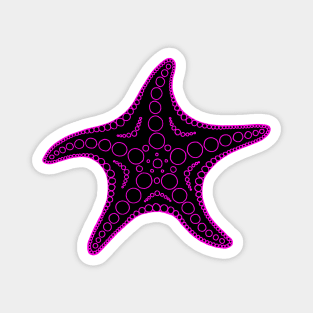 Starfish (pink/black) Magnet