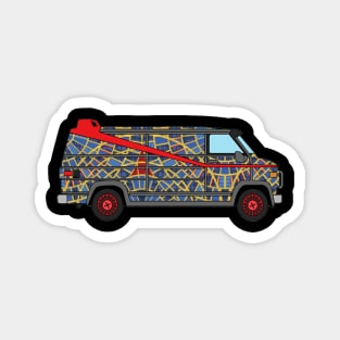 A-Team Van - DragonCon Marriott Carpet Pattern Magnet