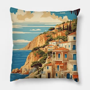 Amaliada Greece Vintage Tourism Travel Pillow