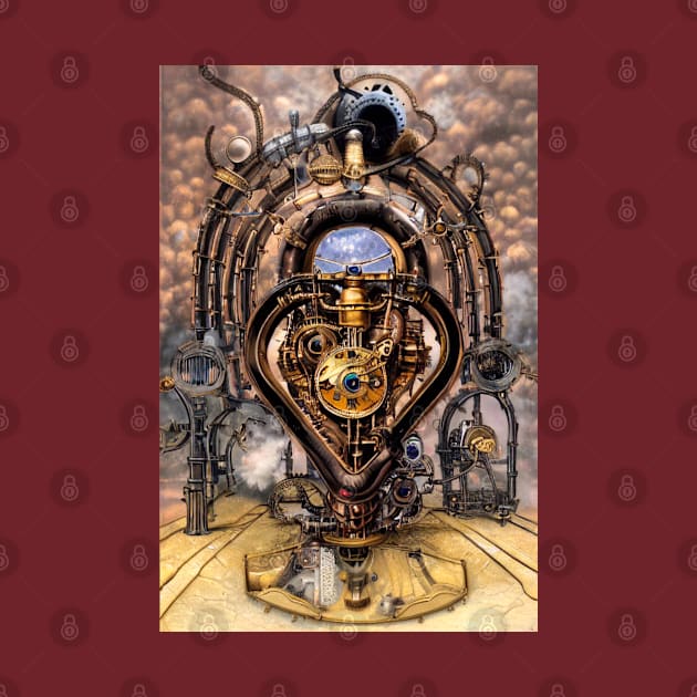 Steampunk mechanical heart by Dendros-Studio