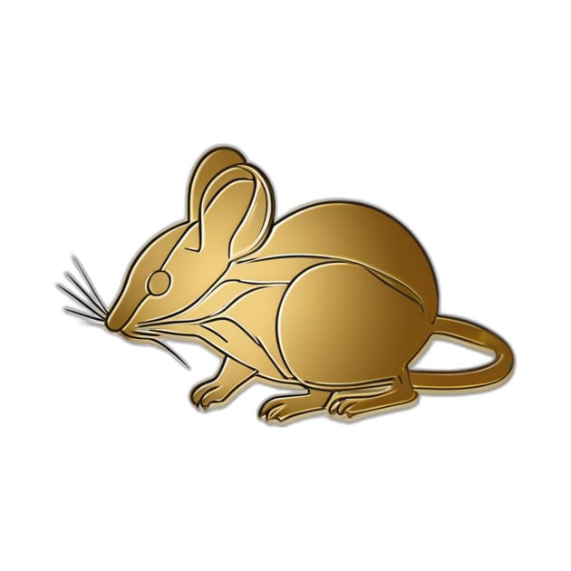 Mouse Gold Shadow Silhouette Anime Style Collection No. 394 by cornelliusy