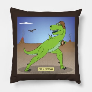 Early T-Rex Football Pillow