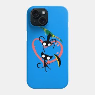 cats falling love Phone Case